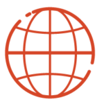 Orange globe icon